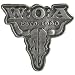 Produktbild W:O:A – Wacken Open Air Metall-Label in 3D-Metalloptik, zur Dekoration Gegenstände mit glatter Oberfläche, Maße ca. 4 x4 cm