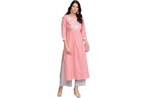 KARTUTVA Anarkali Kleid für Frauen, indische Partykleidung Kurtis für Damen, Kurta Tunika, Anzüge, fertig gemacht