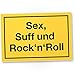 Produktbild DankeDir! Sex, Suff Rock'n'Roll, Kunststoff Schild mit Spruch - lustiges Geschenk für Ihn, Geschenkidee Geburtstagsgeschenk Männer/Jungs, Party Deko Zubehör, Scherzartikel JGA - Accessoire Fotobox