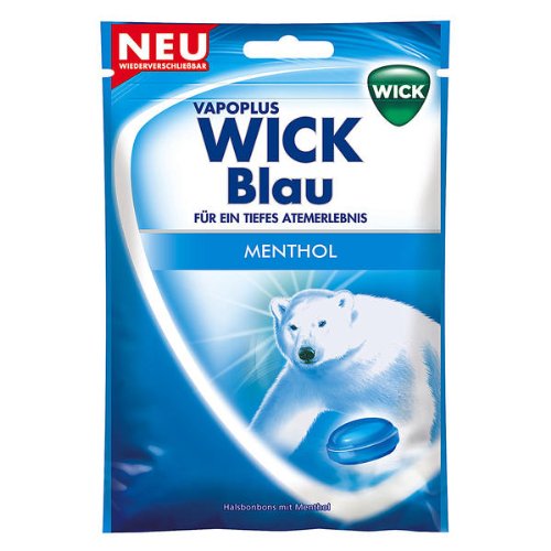 Preisvergleich Produktbild 20 Beutel Wick Blau mit Zucker a 72g Menthol