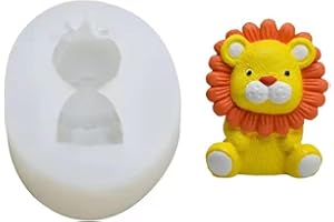 FLUORO liuxingran Stampo tridimensionale in silicone a forma di leone fai da te, per cioccolato, mousse, fondente, sapone, gesso, stampo per sapone