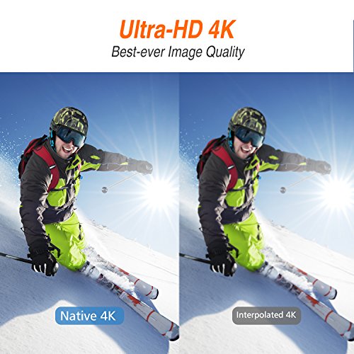 ThiEYE Cámara Deportiva, E7 4k WiFi Ultra HD Cámara de Acción 14MP Cámara Impermeable y Amplio Ángulo de Visión 170°DVR Videocámara Pantalla IPS de 2, EIS, Accesorios Múltiples