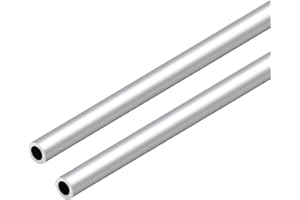 VictorsHome 6063 Aluminum Round Tube, 12mm OD 2mm Wall Thickness 300mm Length Metal Seamless Straight Tubing for DIY Crafts Model 2pcs
