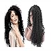 Produktbild YUSHI Lange Haare Mode Ms. schwarz Perücke Afrika Kleine Volumina Hochtemperatur -Draht Chemical Fiber Perücke Und Perücke Kappe