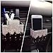Produktbild tishaa Bling Bling Auto Air Vent Tasche für Handy Tasche Aufbewahrungsbox Organizer Tragetasche, 1 White Teardrop Crystal BLk PU