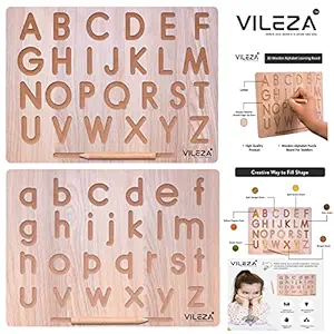 VILEZA English Alphabet Tracing Board with Dummy Pencil | Capital Word 