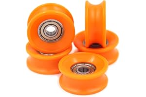 Preamer 5 rodamientos de 6 x 28,5 x 8,7 mm de nailon con ranura en U, rodamientos 626 en el interior