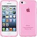 Produktbild PhoneNatic Case für Apple iPhone 5c Hülle Silikon rosa transparent Cover iPhone 5c Tasche + 2 Schutzfolien