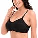 La Isla Women's Lace Full Figure Wire Free Nursing Breastfeeding Maternity Bra Black 34 C