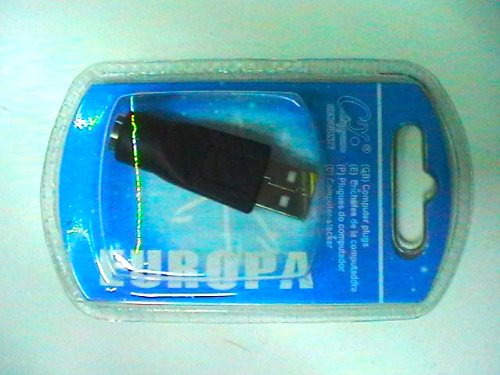 Adaptador USB para teclado y ratón PS/2, carcasa negra (a veces) violeta