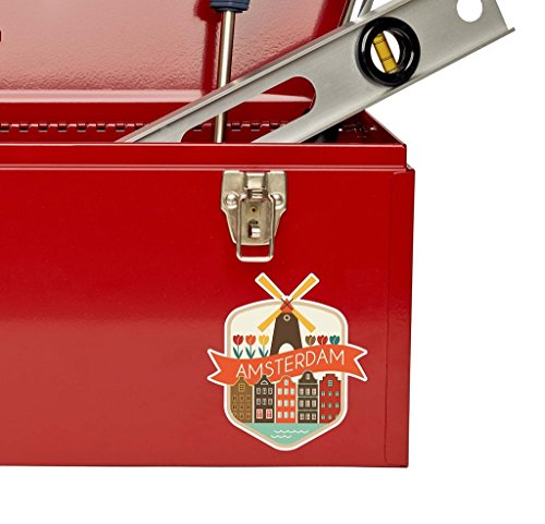 2 x Amsterdam Niederlande Vinyl Aufkleber Aufkleber Laptop Reise Gepäck Auto Ipad Schild Fun # 9188 – 10cm/100mm Wide - 4