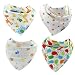 Bebedou 5 PACK GIRLS Super Absorbent Pure Cotton Stylish Bandana / Dribble Bib for Babies and Toddler, fun colourful design, baby shower gift, burpy towel •Lovely designs • very good quality •nice and funky • (5 Pack Gift Set) •unique baby gift • protects against drool rash • and reflux cute and stylish •. high quality absorbent drool bibs •Made with a 100% soft cotton