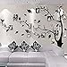 Produktbild Alicemall Wandtatoo Wandaufkleber Wanddeko Abnehmbare Sticker (Schwarz 3D Baum)