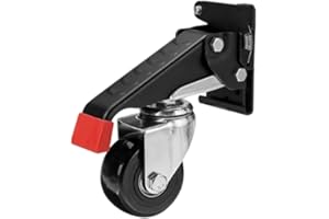 Gralara Heavy Duty Retractable Caster Wheel Workbench Casters No Floor Marks Silent Caster Adjustable Lowered Wheels for Workbenches Machinery Tables Furniture