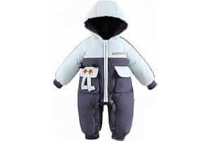 GigaCircle Acolchado Mono Bebe Invierno, Cute Puppy Buzo Bebe Invierno Ropa Bebe Niño Biña, Warm Mameluco Bebe Invierno, 3-24 Meses