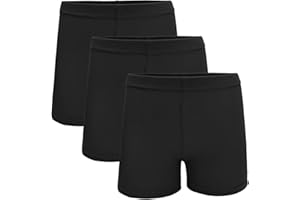 TRAMLE School Short Leggings for Girls,Girls Dance Shorts Breathable and Comfy Kids Cycling Shorts 3 Pack (2-10 Years Old)