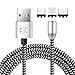 Produktbild Magnetisches Kabel 3 in 1 Nylon geflochtener Magnet USB Ladekabel USB zu magnetischem IOS + USB C + Micro USB Ladekabel Keine Sync Daten für die Meisten Android Samsung iPhone Smartphones - 3.3FT