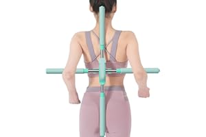 ODAVOM Strumento di Allungamento per Yoga | Bastoncini da Yoga per la Postura | Bastone per Esercizi Retrattile, Barra da Pilates Portatile per Che Alleviano la Schiena,Dolore al Collo