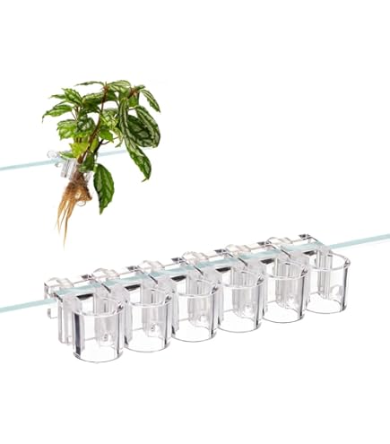 Piante Per Acquario 8 Supporti Per Piante Acquario In Acrilico Trasparente - Con Ganci Per Aquascaping Vasi Acrilico Trasparente Acquario - 9