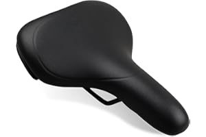DREAMDASH Selle de Vélo, Étanche Selle vélo de Ville, Selle de Ergonomique avec d'Amortisseur à Double Ressort, Selle de Velo Ultra Confortable Homme Femme