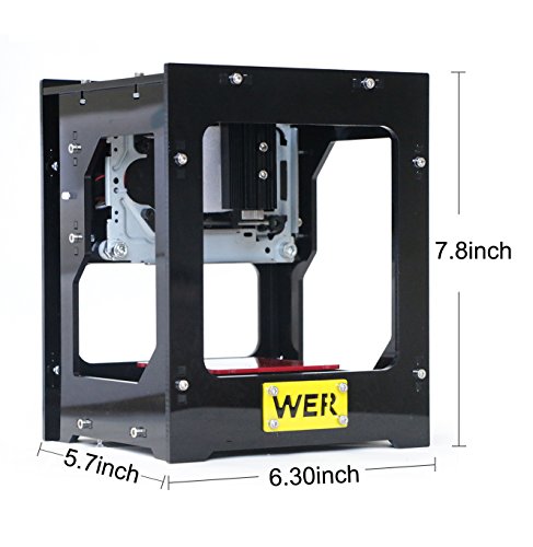 Graviermaschine, WER 1500mW DIY USB Laser Graviermaschine mit Rapid Speed für MacWin xpwin7win8win10APP für iPhoneiPadiPod touch und für Android Handy - 3