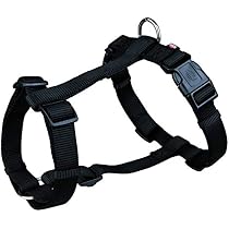 TRIXIE Premium H-Geschirr Größe S–M Für Kleine Hunde – Stufenlos Verstellbar, Brustumfang 42–60 Cm, Schwarz