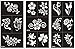 STENCILS TEMPLATE TATTOO SELF ADHESIVE Set of 3 Sheets- single use S248-250 suitable for Henna Tattoo Glitter Tattoo and Airbrush Tattoo