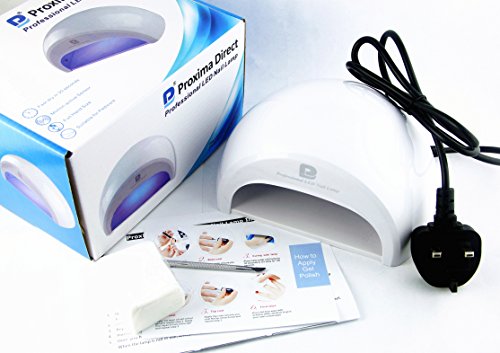 Proxima Direct® 12W weiße LED-Nagel-Trockner-Lampe Manikürkunst für Schellack Nagellack mit Auto 30s Sensor + Nagelhautschieber und fusselfreies Wischen - 2