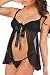 Produktbild jowiha® Babydoll Dessous Set mit Satin Schleife Inklusive String Tanga