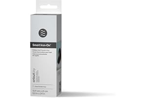 Cricut Joy Smart HTV Heat Transfer Vinyl | White | 0.6 m | HTV Heat Transfer and Iron-On Vinyl for Fabric & T-Shirts | Compatible with All Cricut Cutting Machines | Joy Smart Iron-On