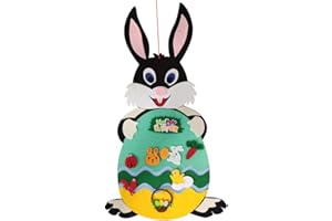 Tixiyu Zajączek wielkanocny wiszące ozdoby filcowy zestaw króliczek z odpinanymi naklejkami kreskówkowymi zestawy rzemieślnicze zabawne prezenty