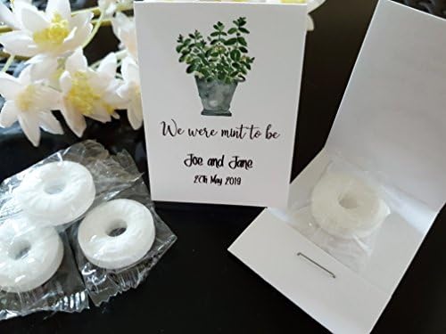 10 Mints Wedding Favours - Rustic - Vintage - 'Mint to be' - Sweets - Guest Gifts - Mint Pot Design - Lifesaver Mints