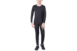 MINGHE Boys Thermal Underwear Set Long John Skin Base Layer Tops and Bottom Moisture Wicking