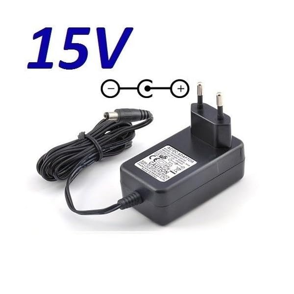 CARGADOR ESP Cargador Corriente 15V Compatible con reemplazo para Altavoz Creative iRoar Go Recambio Replacement