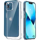 Happy Trend Transparent Case Compatible with iPhone 13, Camera Protected 13 (6.1'') Transparent Silicone Case, iPhone 13K with Camera Protector