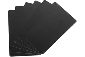 QUARKZMAN 20Pcs Cartes Pvc Vierges, Qualité Graphique 15Mil, en Plastique Brillant Imperméable pour Imprimante de Badges d'Identification, Noir