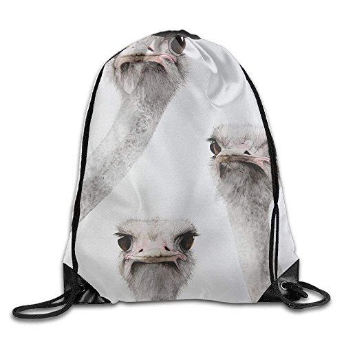 Preisvergleich Produktbild fengxutongxue Ostriches Gym Drawstring Backpack Unisex Portable Sack Bags