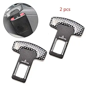 UBH Profession Of Quality 2 Pcs Alarm Stopper Null Insert Seat Belt Buckle Clip for All Cars (Carbon Fiber)
