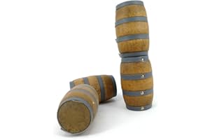 COLLBATH Barile di Vino Miniatura con Rubinetto e Bicchieri Decorazione per Cantina e Bar Accessori per Feste e Scene di Barile di Vino