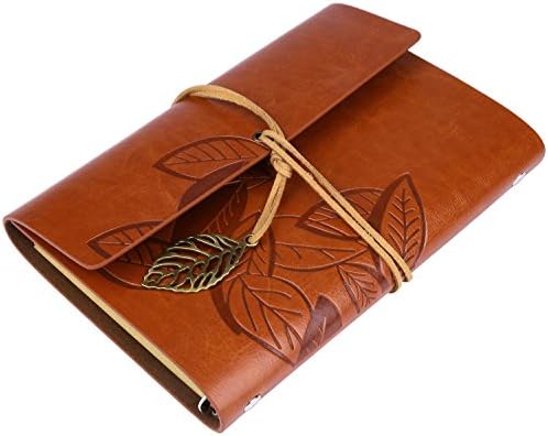 Diary Firbon B6 Durable Leather PU Classic Notebook for Adults and kids Writing Sketching Drawing Book Journal Notepad Gift (Brown)