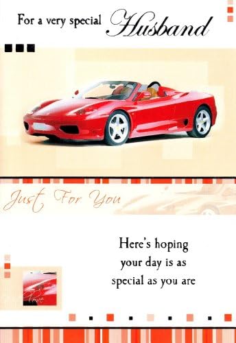 Card House Husband Birthday Card New Great Value Sports Cars Cello Wrapped Greeting Cards