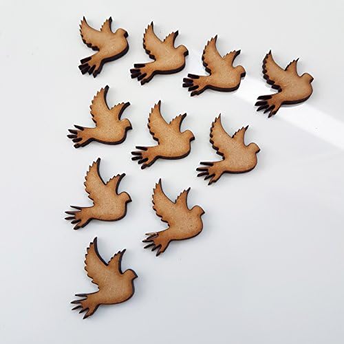 Wooden MDF Bird Shapes,Birds for Family Tree Embellishments-2.5cmx2cm pack of 25