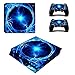 Produktbild Morbuy PS4 Slim Skin Design Folie Aufkleber Sticker schützende Haut Schale für Sony Playstation 4 Slim Konsole und 2 Dualshock Controller (Blau Kreis)