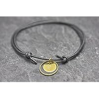 Armband Circle Gravur schwarz Freundschaftsamband personalisiert