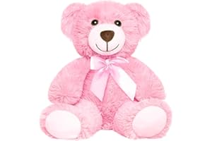 Yeqivo Ositos De Peluche Animal De Peluche Juguetes Regalo para Niño Novia 13.5 Pulgadas para Navidad Día De San Valentín Cumpleaños Boda Fiesta (Rosa,1 Pcs)