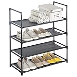 WOLTU SR0007 Étagère à Chaussures XXL en Tissu pour 12 Paires, 60 x 28 x 71 cm - Gris