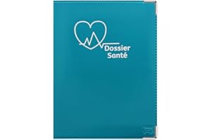 Color pop® Etui santé (Bleu Canard) - Fabrication française - Ordonnances/Carte vitale/Carte mutuelle/Feuilles maladie - 15,8 x 11,7 x 0,4 cm