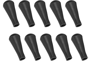SXHLSELLER Punta di freccia in gomma da 10 pezzi, punte di freccia di sicurezza per il gioco di caccia con l'arco, materiale in gomma flessibile per albero di freccia in legno, albero di freccia in(Nero, 8mm)