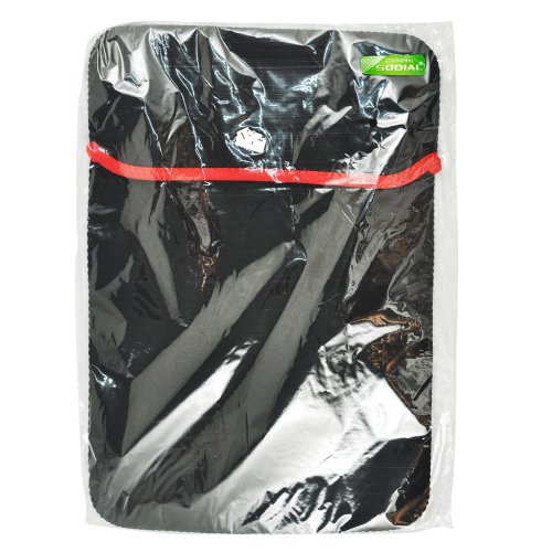 SODIAL(R) 13 „13.3“ schwarze reversible Neopren Laptophuelse Tasche fuer Apple Macbook Pro / Air - 2