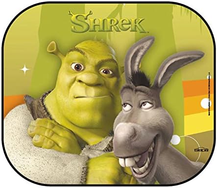 SIEPA13100 2 Side Sun Shades, 44 cm x 38 cm, Shrek Model